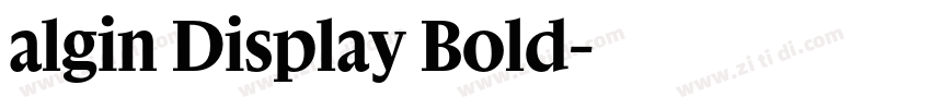 algin Display Bold字体转换